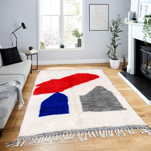 New Custom Moroccan rug - Green shops Handmade Moroccan Rug- Beni ourain carpet - Genuine Wool rug - Berber carpet - Custom wool rugs