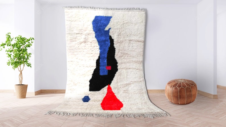 New Custom Moroccan rug , Green Handmade Moroccan Rug , Beni ourain carpet , Genuine Wool rug , Berber carpet , Custom wool rugs