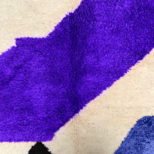 New Custom Moroccan rug , Purple Handmade Moroccan Rug , Beni ourain carpet , Genuine Wool rug , Berber carpet , shops Custom wool rugs