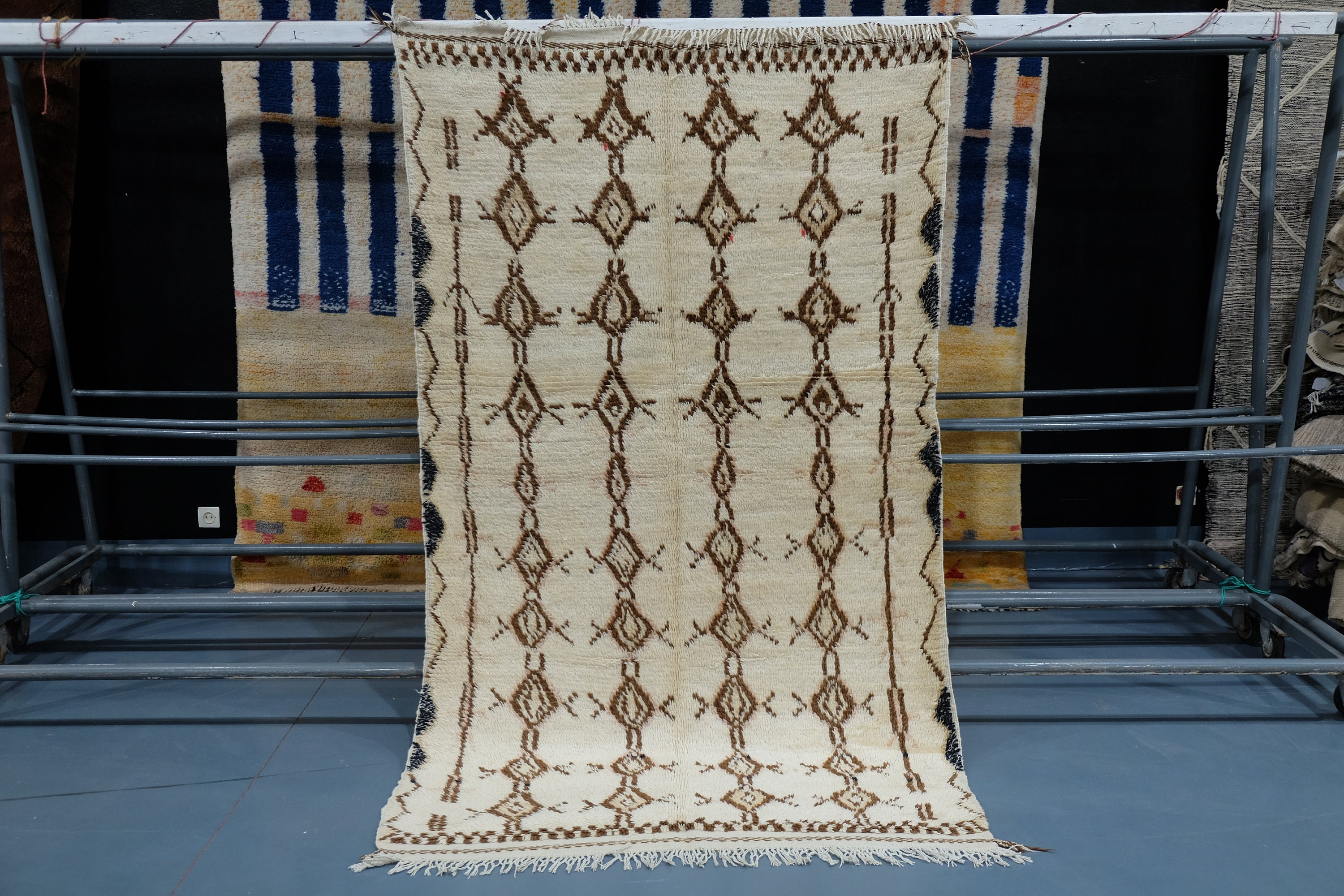 Moroccan Berber Carpet 7.54 X 4.52 Ft, Moroccan Azilal Rugs
