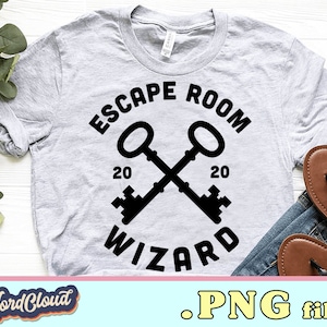 Escape Room Wizard | Pliki PNG do sublimacji | Pobieranie projektów sublimacji | Pliki PNG do koszulek | Pobieranie cyfrowe