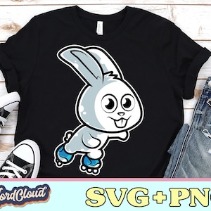 Inline Speed Skating, Skating Rabbit, Bunny On Skates, Rabbit Svg, Bunny Svg, Cute Rabbit, Inline Skates Svg, Inline Skater Gift