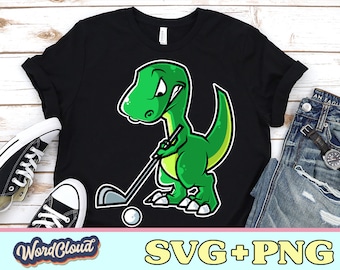 Golf Svg For Kids, Cute T Rex Svg, Dinosaur Svg, Dinosaur Birthday, Trex Shirt Women, Tyrannosaurus Rex, Golf Gifts For Men, Golf Lover