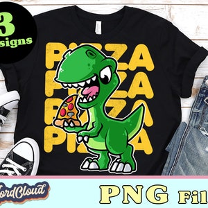Dinosaur Svg, T Rex Dino Pizza, Dinosaur Eating, Pizza Shirt, Dinosaur Pizza, Digital Download, Png Files