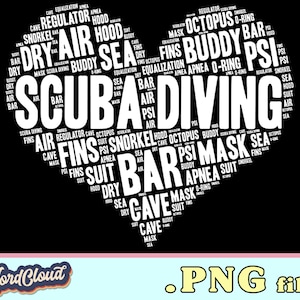 Scuba Diving, Scuba Diver, Scuba Diving Clipart, Scuba Diving Gift, Snorkeling, Born To Dive | PNG files for sublimation | Digital download