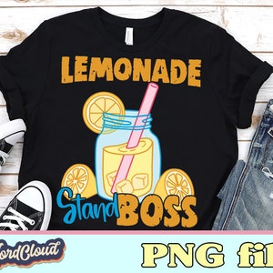 Lemonade Stand  Boss, Lemonade, Lemon, Lemonade Squad, Funny Lemonade Png, Sublimation Designs Downloads, Digital Downloads