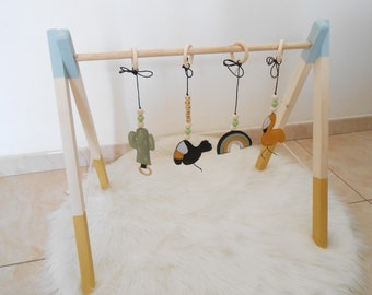 Arche d'éveil en bois /baby gym/portique  Et/Ou un lot de 4 suspensions