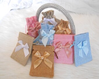 pochette  cadeau ,sac pour faveur, sac pour anniversaire, baby shower  ,fête