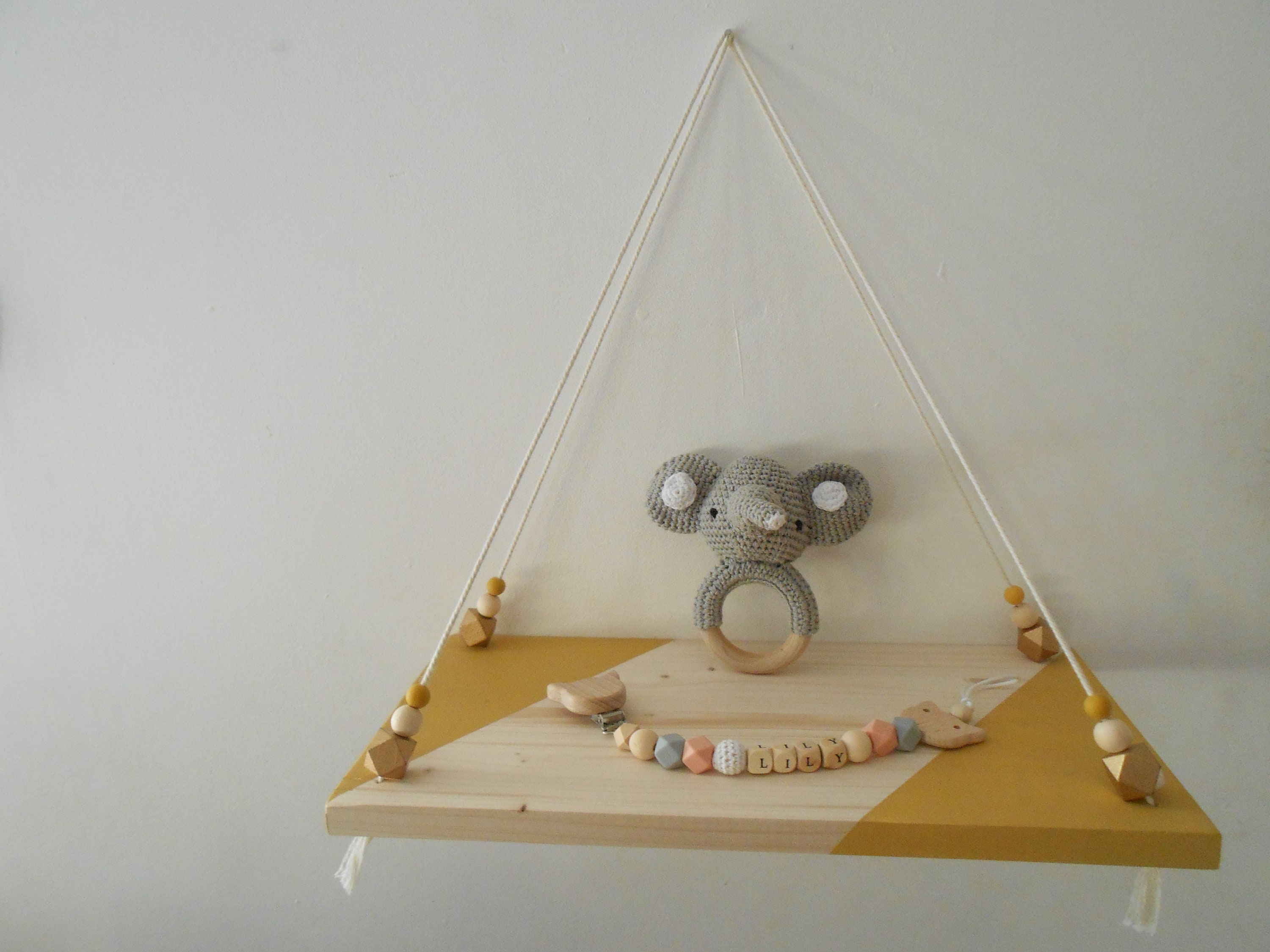 Étagère Murale en Bois Fait Main