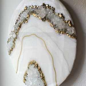 Custom Geode Inspired Wall Clock | Wall art, Home Décor, Resin Clock