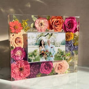 Wedding Bouquet Preservation | Custom Floral Bookends | Bridal Bouquet Preservation | Wedding Flower Gift | Resin Blocks | DEPOSIT Only