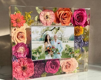 Wedding Bouquet Resin Bookends: Custom Floral Preservation Deposit