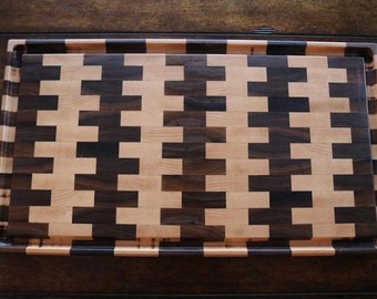 Walnut and Maple End Grain Cutting Board