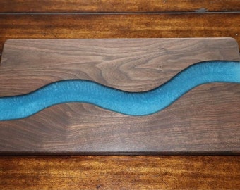 Walnut Serving Board with Epoxy Resin