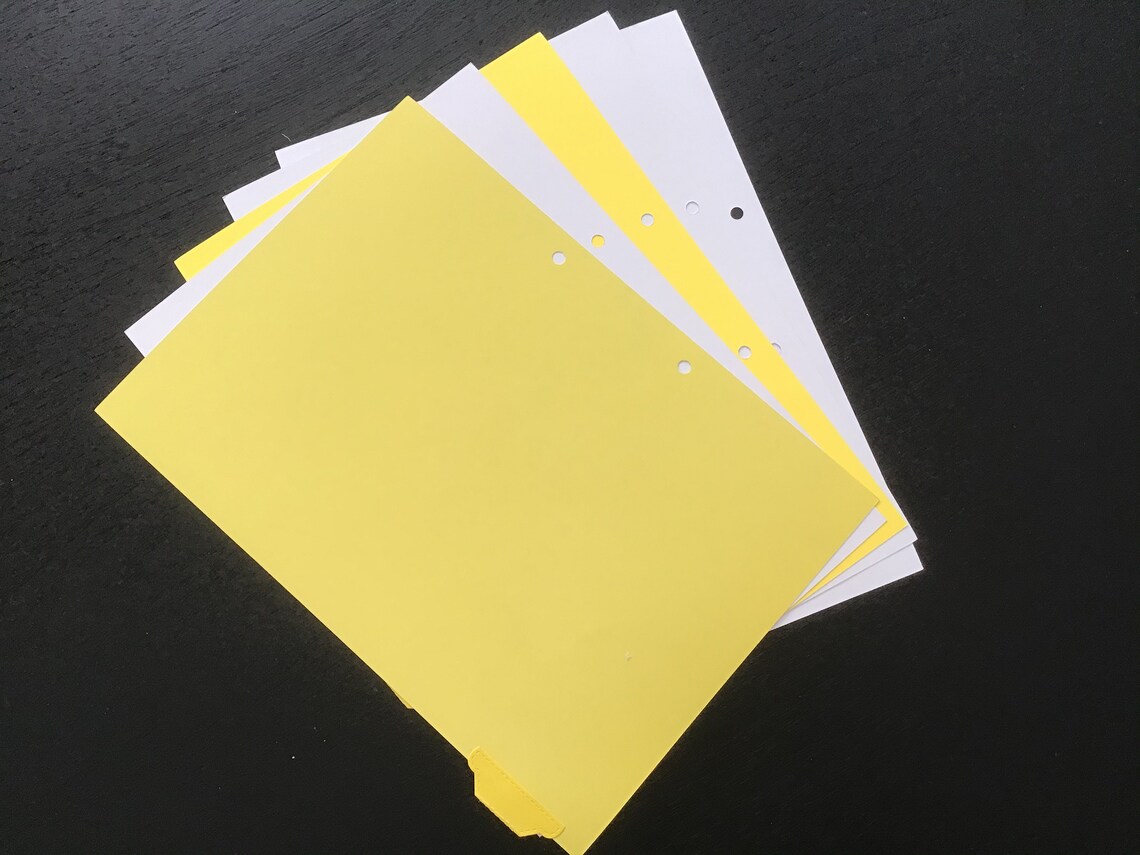 A4 file dividers A4 dividers lever arch dividers set of Etsy