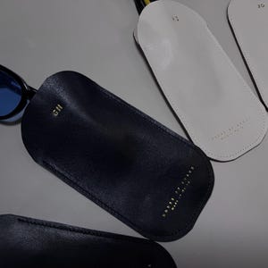 Personalized Black Leather Sunglasses Case Eyeglasses image 7
