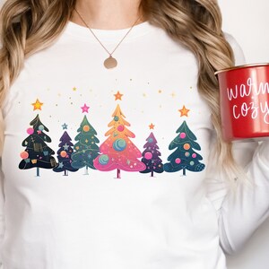 Christmas Trees With Stars PNG, Sublimation Design, Merry Christmas, Happy Holiday Png, Christmas Trees Png, Christmas Png, Digital Download