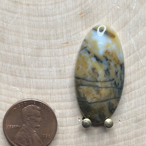 Outstanding Ochoco Sunset Cabochon. Amazing Dendrites. 35mm x 17mm x 7mm. Old Stock Central Oregon Material.