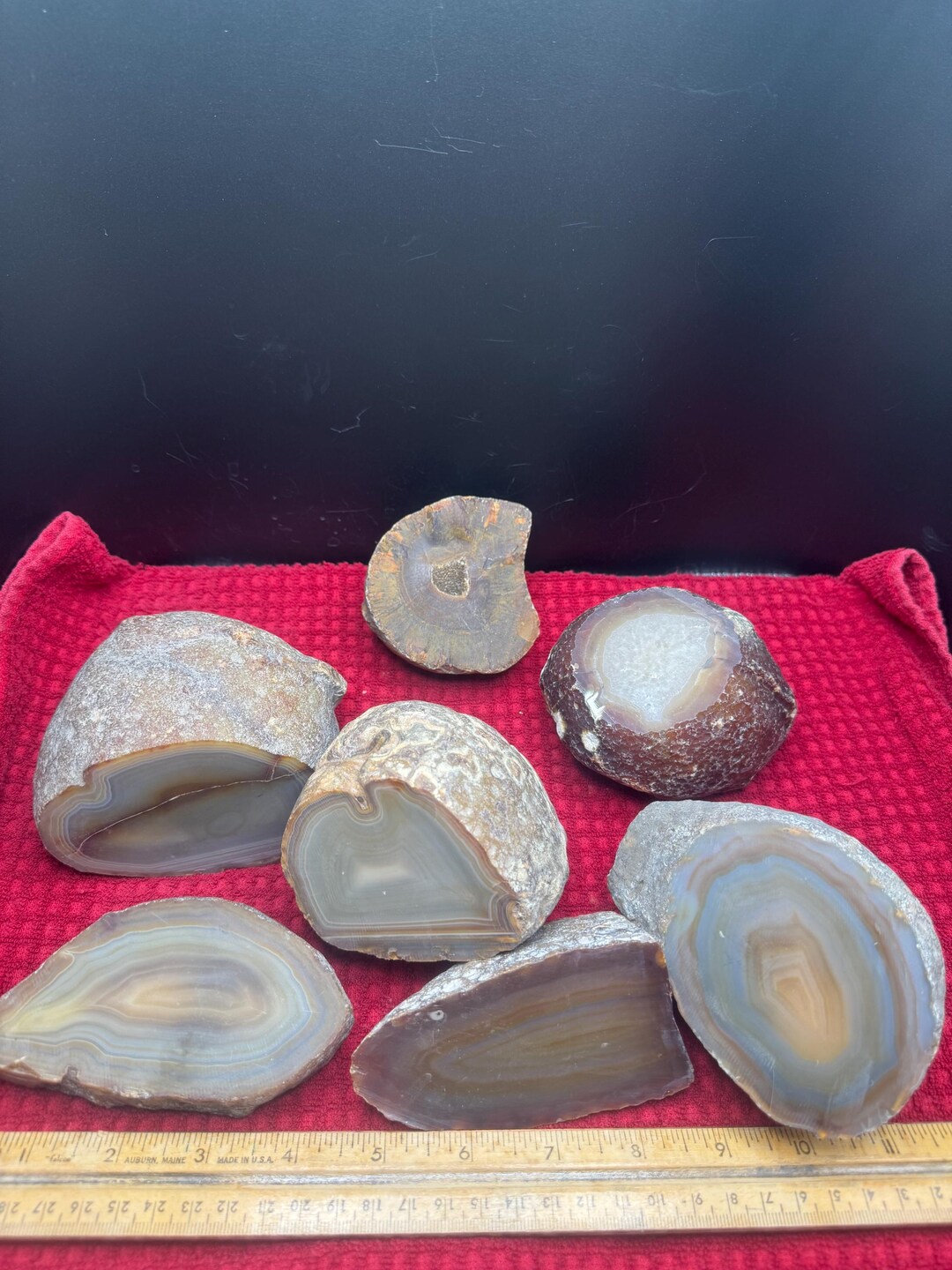 Brazilian Agate Cut Rough. 7 Nodules. 9.8 Pounds. Great Quality Agates ...