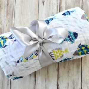 Hat Nursing Cover Blue Green Baby Shower Gift Teal Newborn Blanket Greek Key Organic Cotton Swaddle Blanket Geometric Stroller Blanket