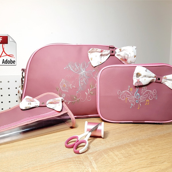 Patron Kit Dancy PDF couture femme chic enfant tuto Trousse pochette Drika Mendes