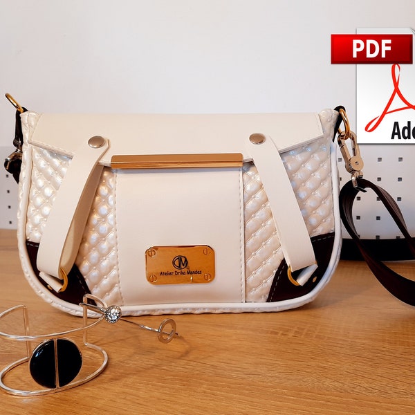 Patron Sac Belilas PDF sac a main chic femme DIY Atelier Drika Mendes