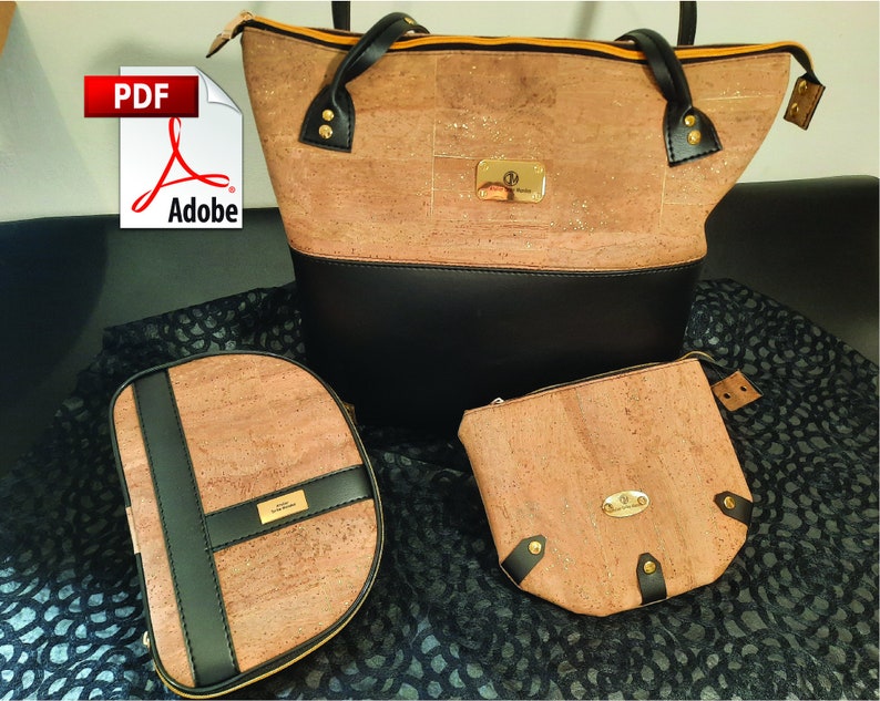 Patron Kit Kholiz sac cabas trousse pochette DIY Tuto couture image 0