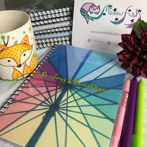 Handmade Custom Notebook - A5 Spiral or Wire Bound - Everything Rainbow 100 Page