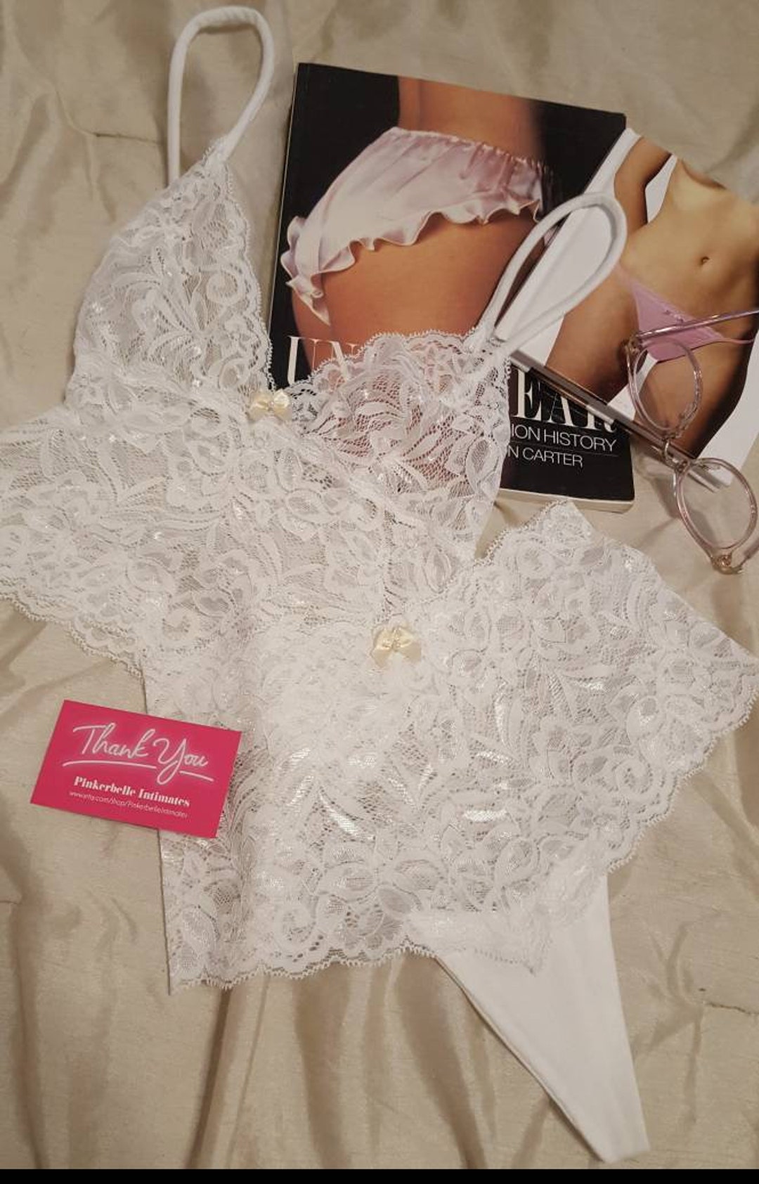 Jokerette Lace Bralette & Panty Set Etsy