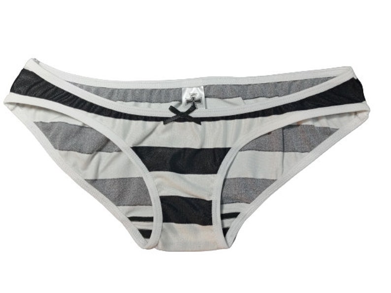 Jokerette Ultra-Low Rise Striped Cosplay Japanese Stripped Panties image 1
