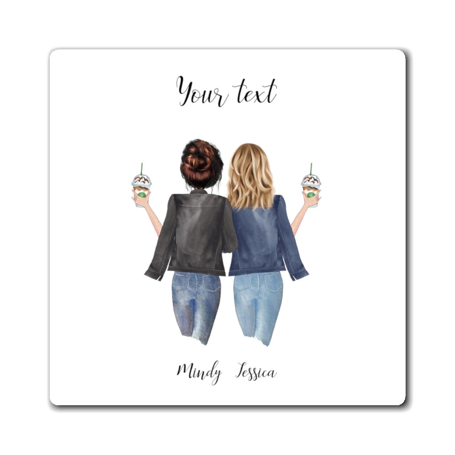 With Personalized Print Best Friend Print Souvenir Etsy