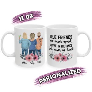 Custom Best Friends Mug – Personalized Gift for Besties, Sisters, Mom & Daughter – Unique Friendship Keepsake