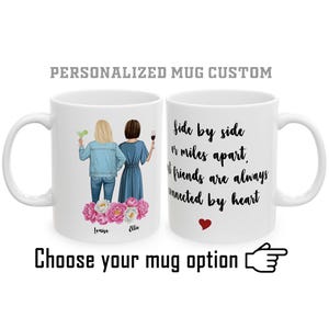 Gepersonaliseerde BFF-mok – koffiekopje aangepaste naam – uniek cadeau voor beste vriend voor verjaardag of kerst