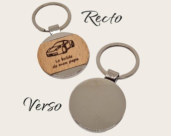 Personalized key ring, leather key ring, personalized gift