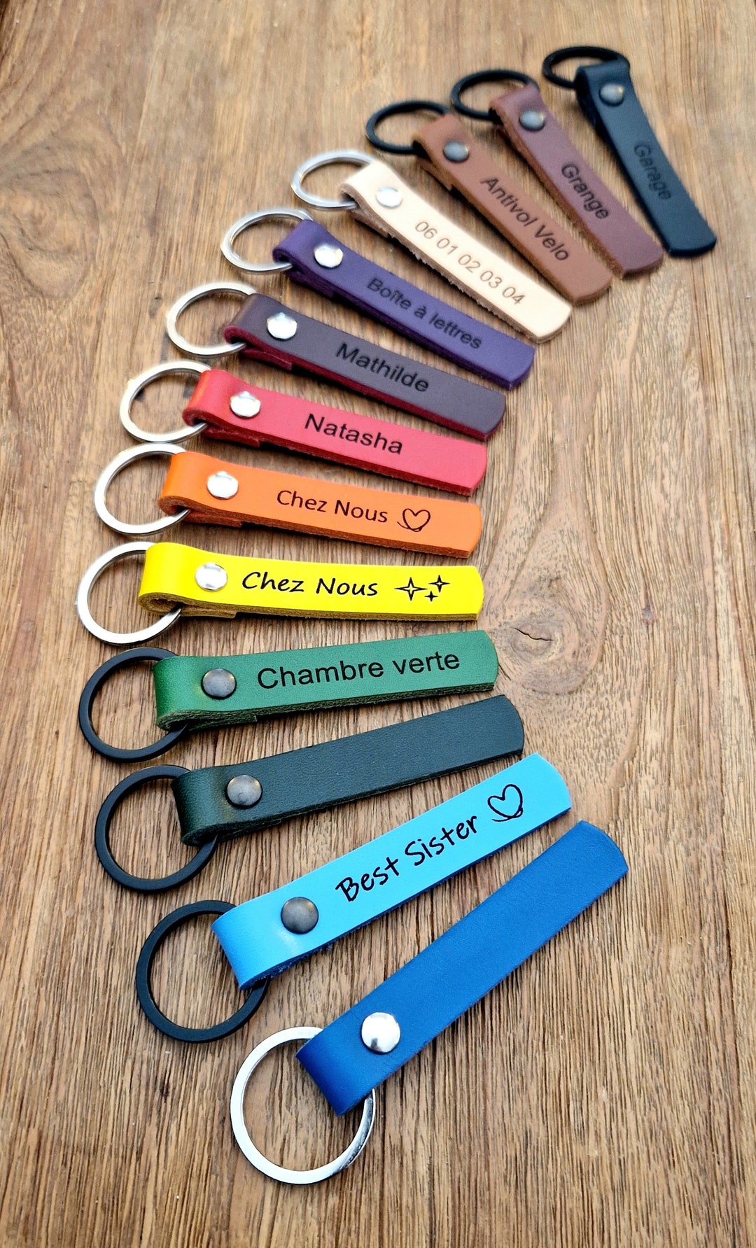 Porte-clés Girafe En Cuir Véritable – Design Vintage Bronze, Cadeau Amusant Pour Femme – Idéal Anniversaire, Saint-Valentin, Fête Des Mères