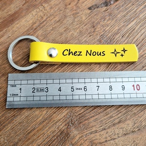 Porte-clés en cuir personnalisé, cadeau papa / maman, cadeau à personnaliser, porte-clé fait main, cadeau parrain / marraine, porte clé zdjęcie 6