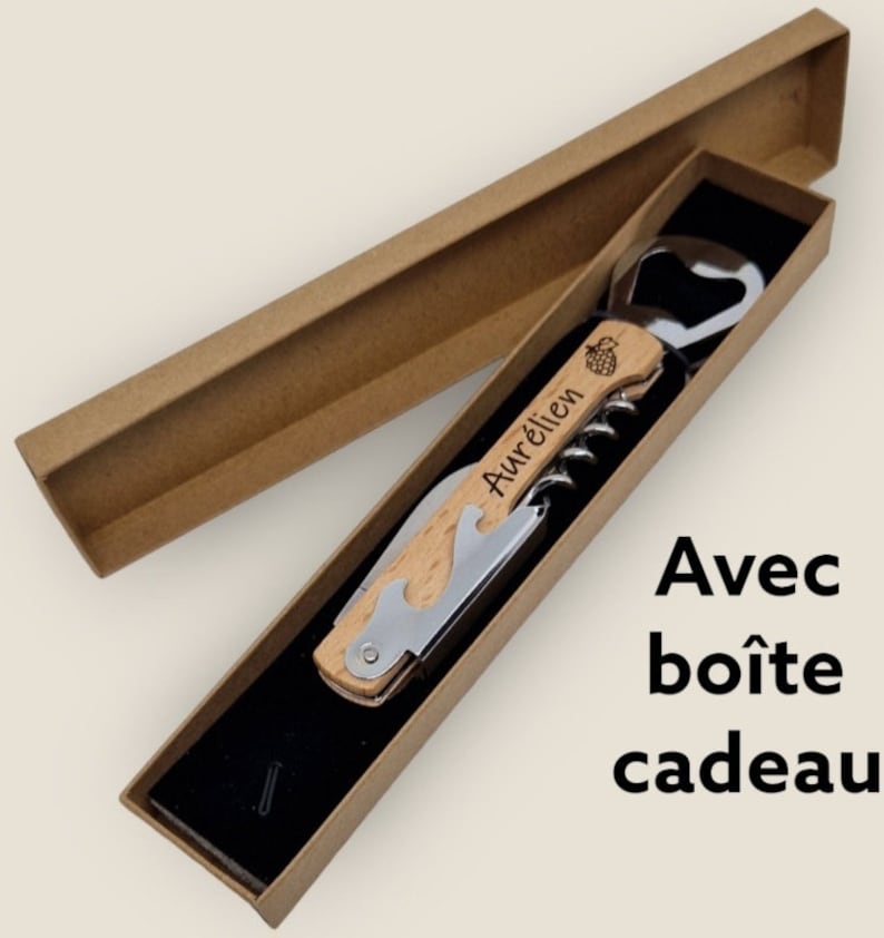 limonadier, décapsuleur, ouvre bouteille, tire bouchon, cadeau personnalisé, boite à papa, cadeau original, Noël personnalisé image 1