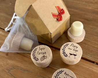 bouchon bouteille de vin à personnaliser