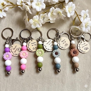 Personalized keychain, pregnancy announcement, godmother request, thank you teacher/nanny/classroom assistant for Mother's Day image 3