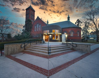 A print or canvas of Gettysburg College.  The Kline Theatre.  Add a name and class year at no cost.
