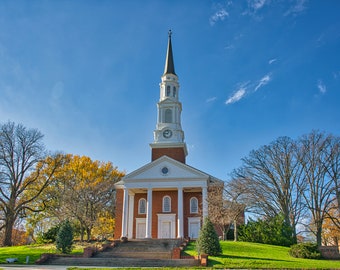 A print or canvas of The Famous Memorial Chapel on the University of Maryland's campus.