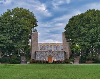 The Virginia Tech Campus at the war memorial.  Print or Canvas