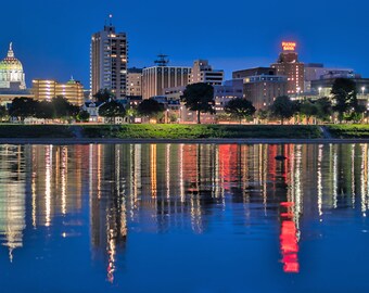Harrisburg Pennsylvania at Night