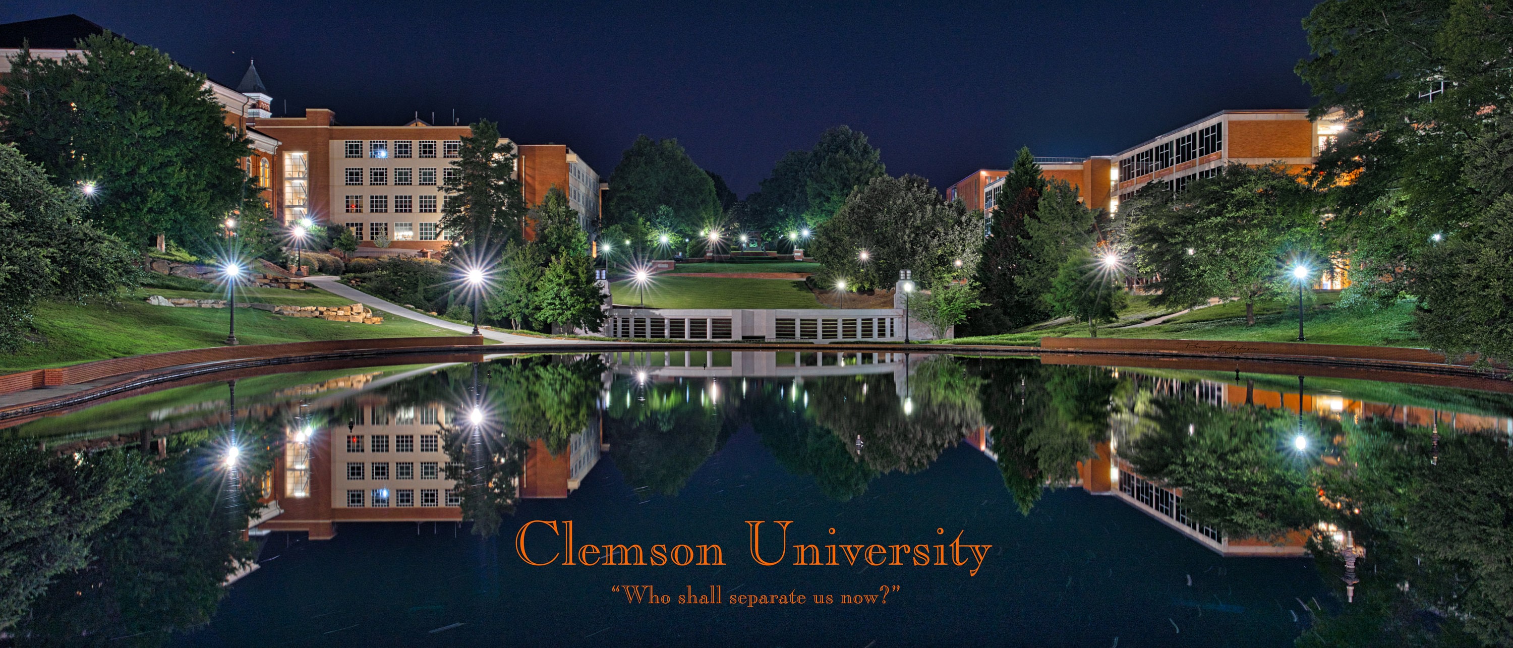 A Print or Canvas of Clemson University and the Motto who Shall