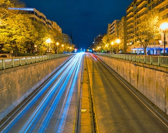 Washington Circle At Night.