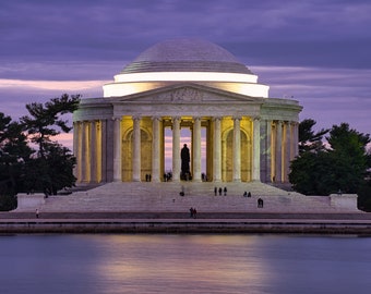 A print or canvas of the Thomas Jefferson Memorial.  Add words or a saying, no additional cost.