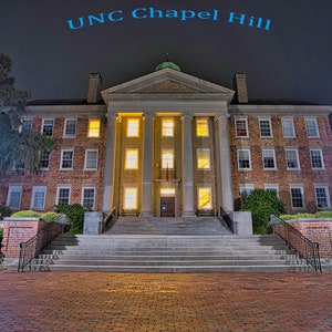 South Building UNC Chapel Hill Campus. Print or Canvas option. Can get without school name or can add a name and class year at no cost.