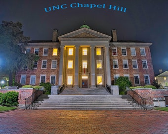 South Building UNC Chapel Hill Campus. Print or Canvas option. Can get without school name or can add a name and class year at no cost.