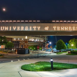 A print or canvas of the walkway on Phillip Fulmer Way at the University of Tennessee in Knoxville