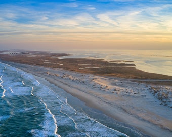 The sun setting as your are looking South West toward Rodanthe, NC